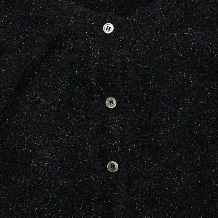 [SOLD OUT] 생긴스튜디오 TINSEL KNIT BUTTON CARDIGAN 블랙