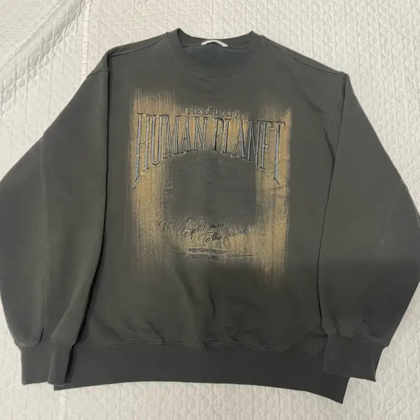 [BUNJANG] Joonghomme HUMAN PLANET SWEAT SHIRT / 주앙옴므 HUMAN PLANET SWEAT SHIRT 휴먼 플렌트 맨투맨