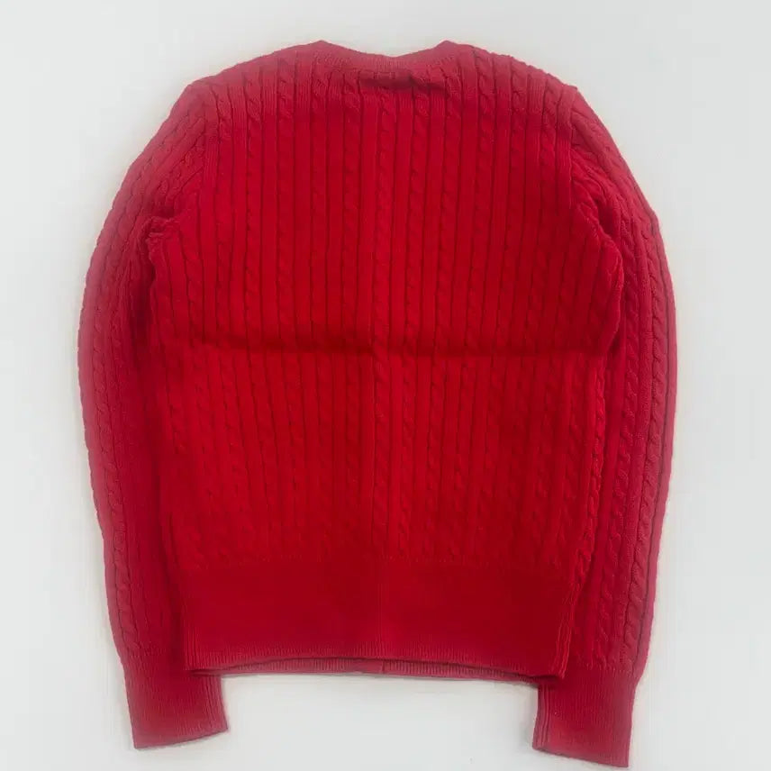 [BUNJANG] Polo Ralph Lauren Kids Mini Cable Cotton Cardigan / [S] 폴로 랄프로렌 키즈 미니 케이블 코튼 카디건 레드 CWPOSWEG