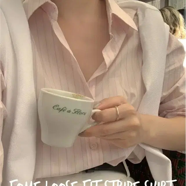 [BUNJANG] URBANE Pome Striped Loose Fit Shirt / URBANE 포메 스트라이프 루즈핏 셔츠 미사용 새상품