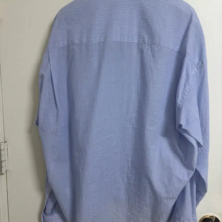 [BUNJANG] Nonno Flexible String Shirt - Sky Blue Stripe / [1] 논노드 플렉시블 스트링 셔츠 - 스카이 블루 스트라이프