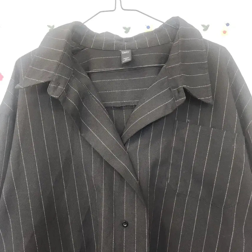 [BUNJANG] Dazy Black Stripe Shirt 3XL / Dazy 블랙 스트라이프 셔츠 3xl사이즈