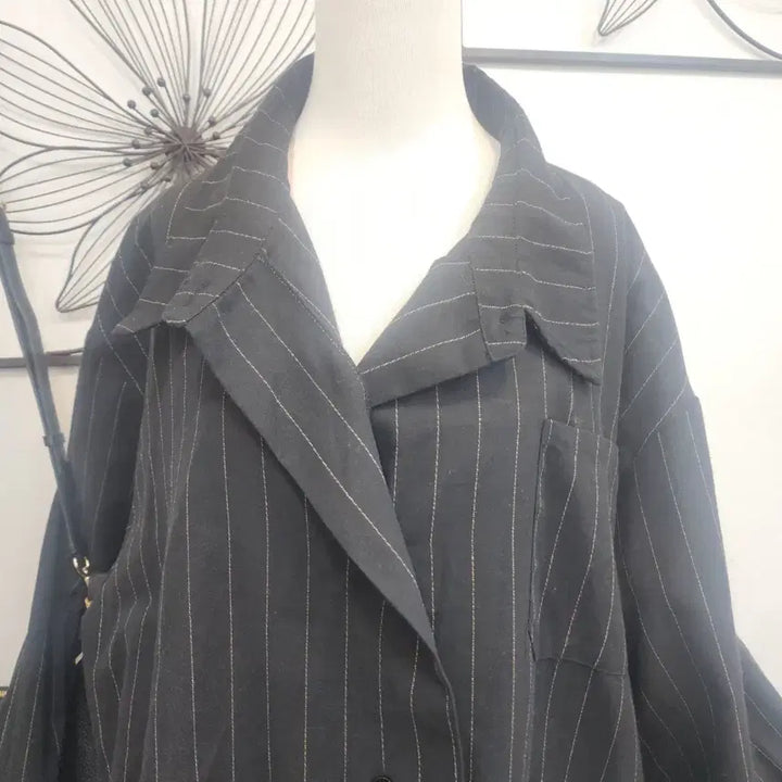 [BUNJANG] Dazy Black Stripe Shirt 3XL / Dazy 블랙 스트라이프 셔츠 3xl사이즈