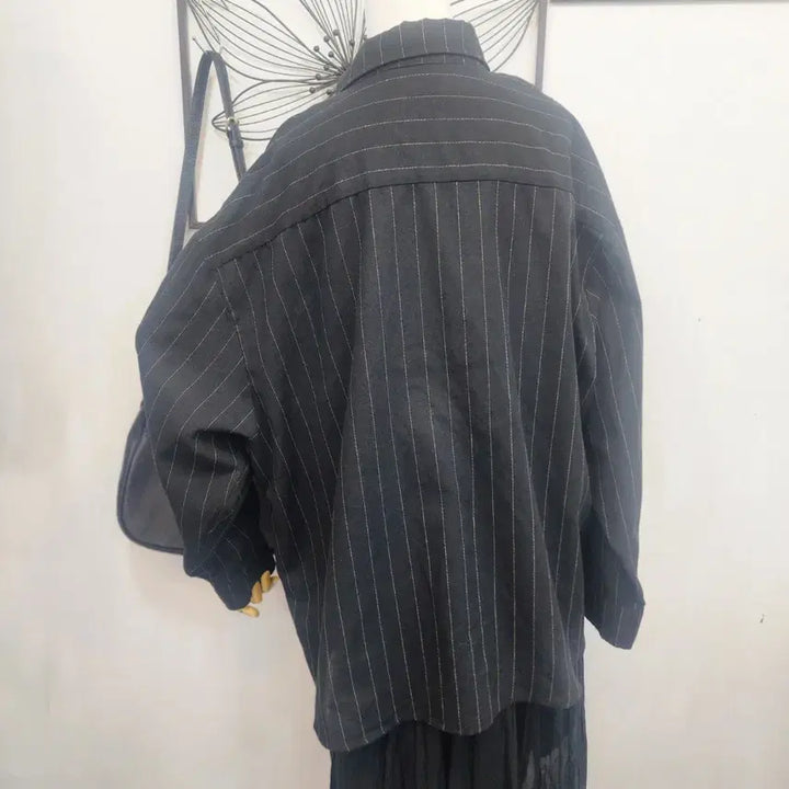 [BUNJANG] Dazy Black Stripe Shirt 3XL / Dazy 블랙 스트라이프 셔츠 3xl사이즈
