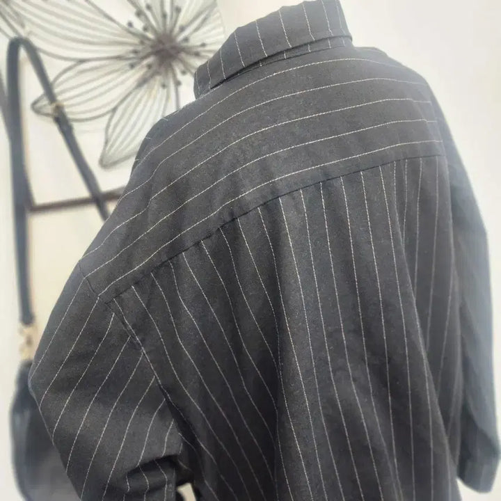 [BUNJANG] Dazy Black Stripe Shirt 3XL / Dazy 블랙 스트라이프 셔츠 3xl사이즈