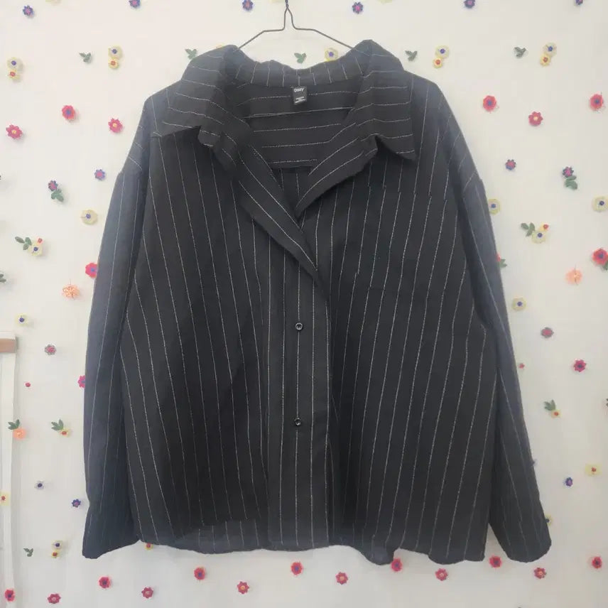 [BUNJANG] Dazy Black Stripe Shirt 3XL / Dazy 블랙 스트라이프 셔츠 3xl사이즈