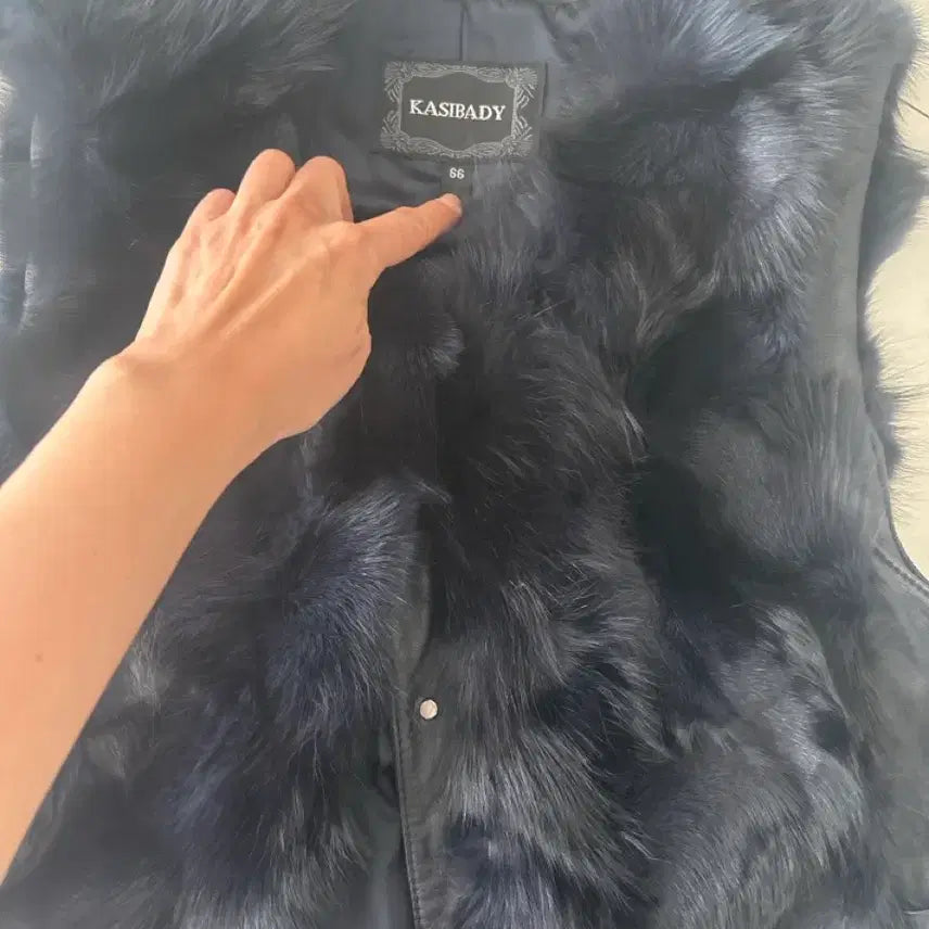 [BUNJANG] KASIBADY Lambskin Fox Fur Vest / KASIBADY 양가죽폭스퍼베스트블랙66