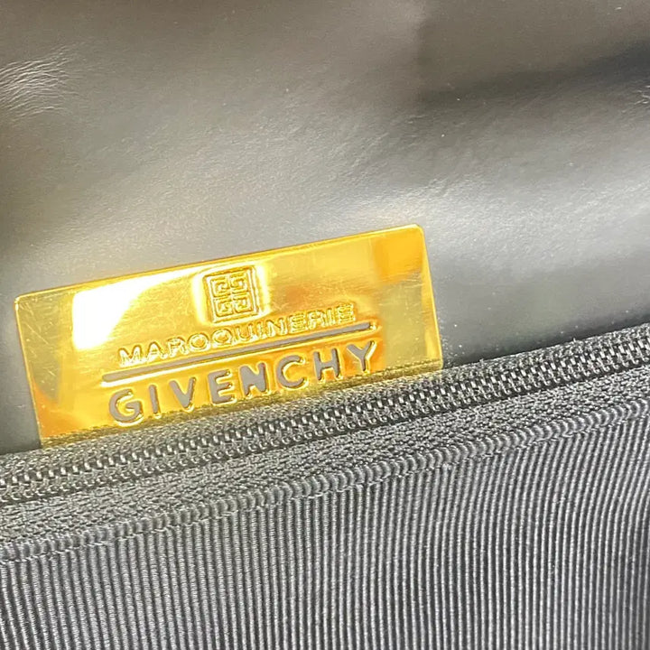 [BUNJANG] GIVENCHY 4G Logo Top Handle Bag / GIVENCHY / 빈티지 지방시 4G 금장 로고 블랙 카프 탑 핸들백