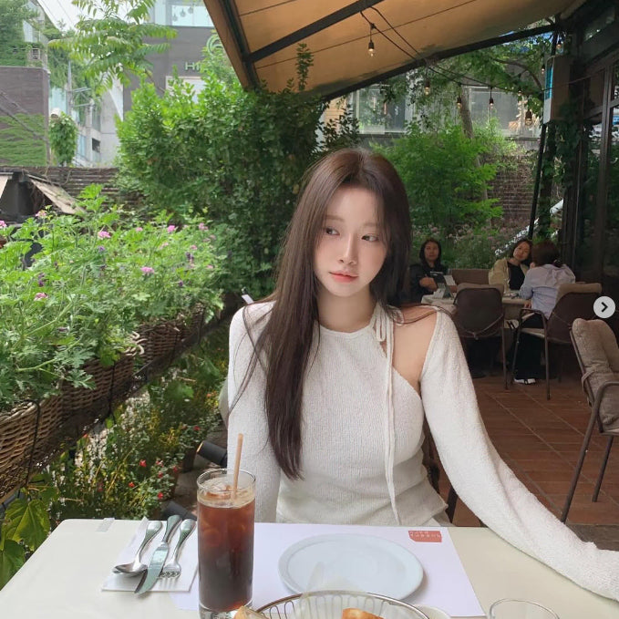 [BUNJANG] Leeds Ribbon Halter Set (Ivory) / Leeds 리본 홀터 세트(아이보리)