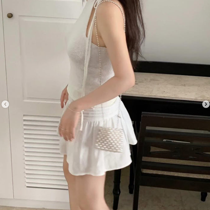 [BUNJANG] Leeds Ribbon Halter Set (Ivory) / Leeds 리본 홀터 세트(아이보리)