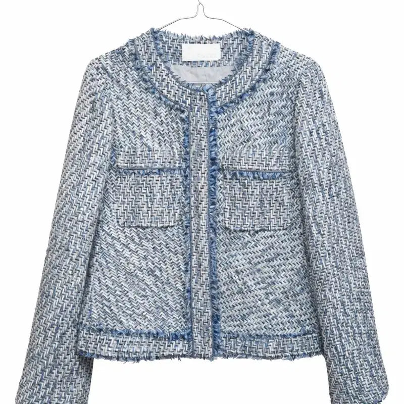 [BUNJANG] MICHAA Blue Tweed Jacket / MICHAA미샤 블루트위드 자켓(정품)55