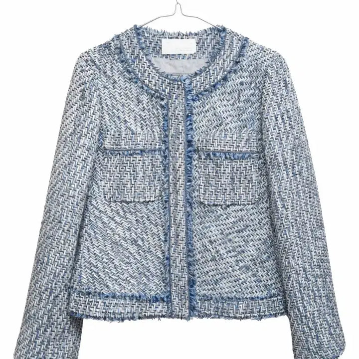 [BUNJANG] MICHAA Blue Tweed Jacket / MICHAA미샤 블루트위드 자켓(정품)55