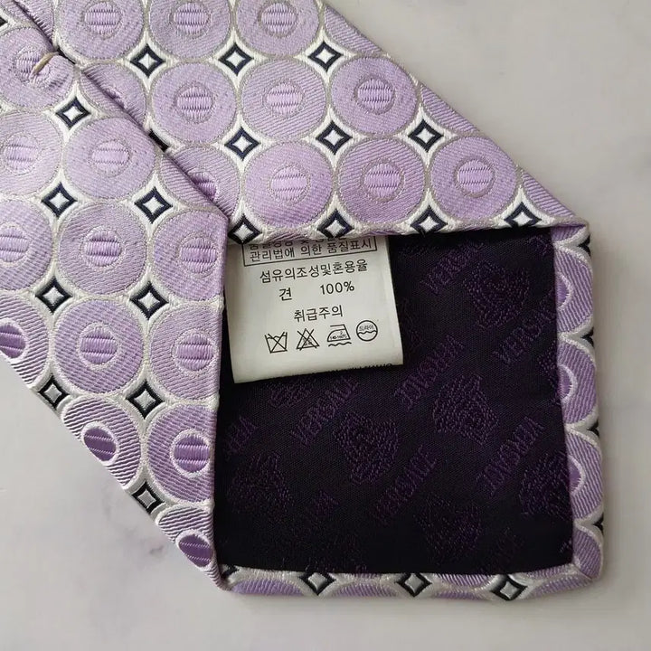 [BUNJANG] Versace Jacquard Silk Tie - Light Purple 9.1cm / 베르사체 실크 연보라 자카드 넥타이 9.1cm A+등급 K1827