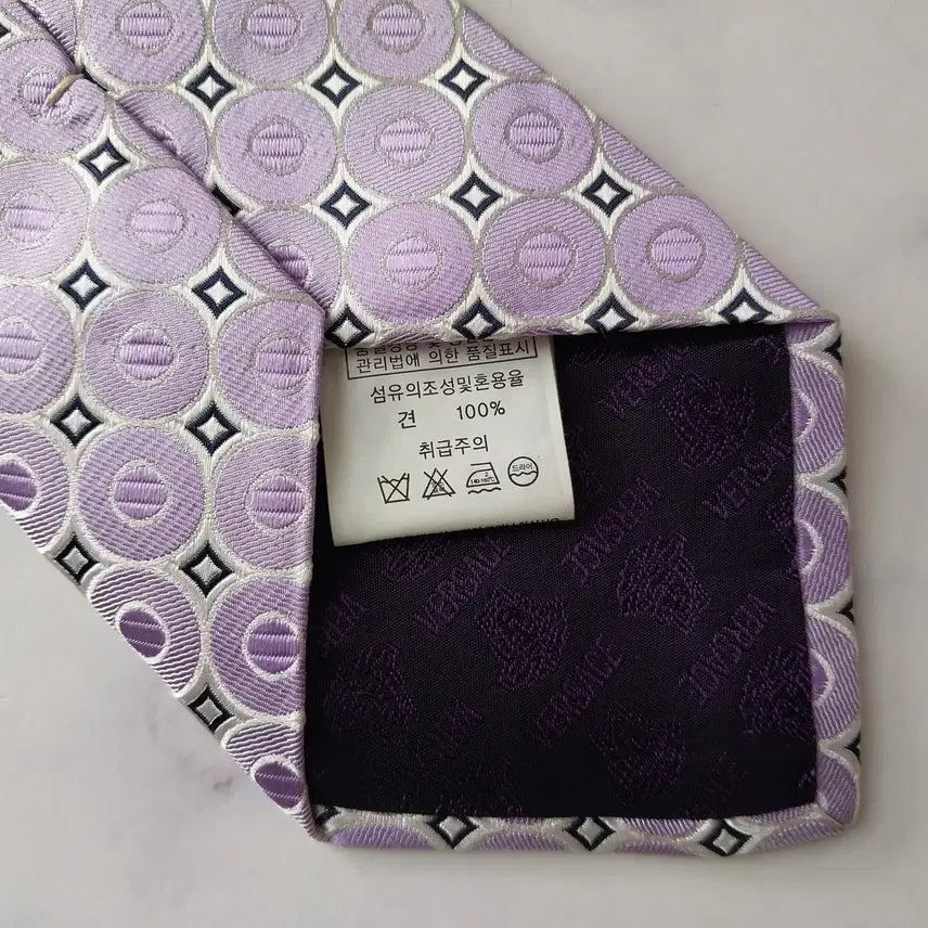 [BUNJANG] Versace Jacquard Silk Tie - Light Purple 9.1cm / 베르사체 실크 연보라 자카드 넥타이 9.1cm A+등급 K1827