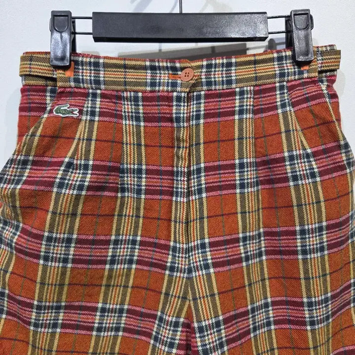[BUNJANG] Lacoste Vintage Tartan Check Wool Shorts / 라코스테 빈티지 울 타탄체크 반바지