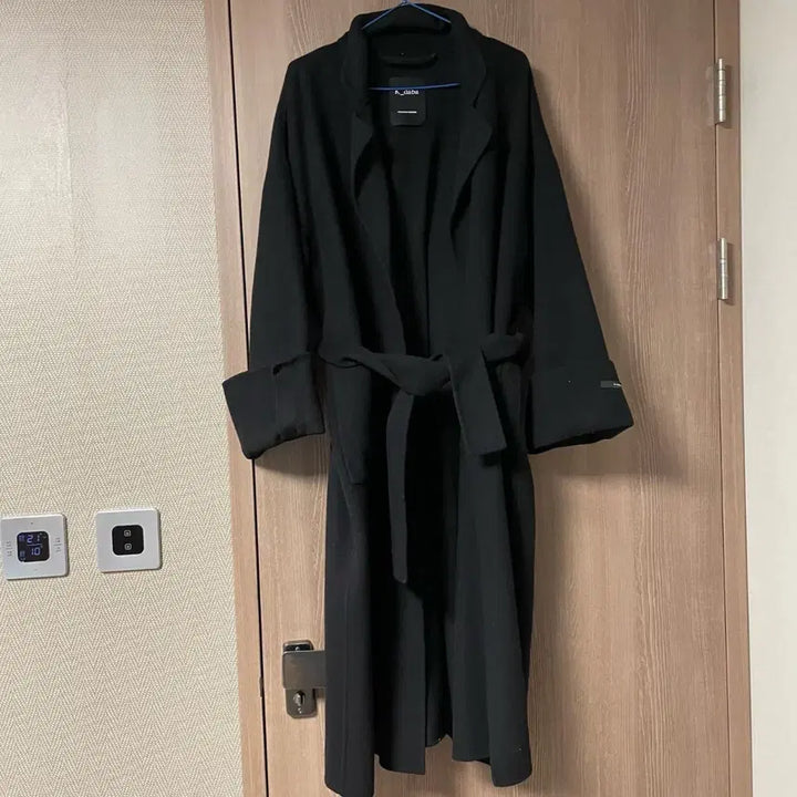 [BUNJANG] Dabagirl Black Handmade Long Coat / 다바걸 블랙 핸드메이드 롱코트 코트