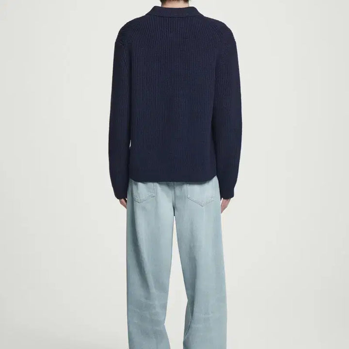[BUNJANG] COS Twist Yarn Wool Polo Navy M / COS 코스 트위스트 얀 울 폴로 네이비 M