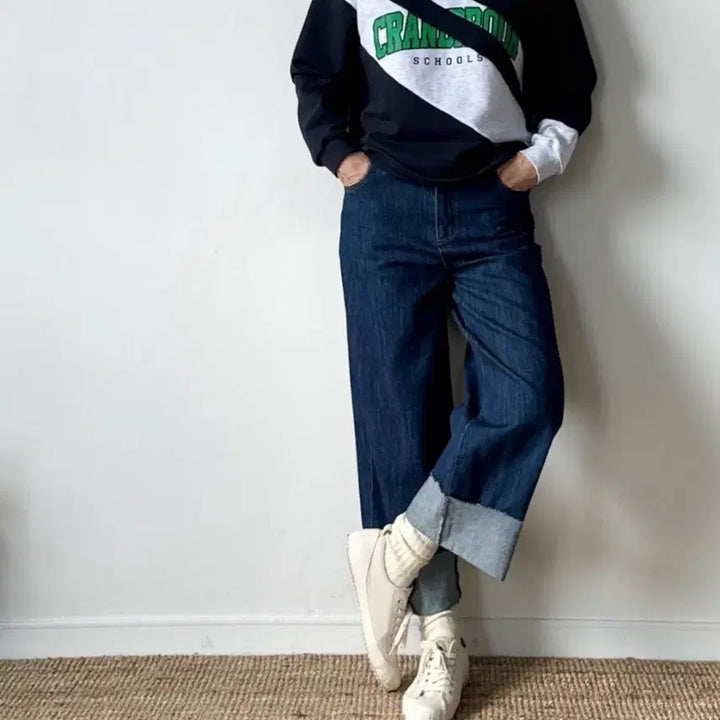 [BUNJANG] JePyung Lime Studio Diagonal Long Sleeve T-shirt / 제평 라임스튜디오 사선 티셔츠