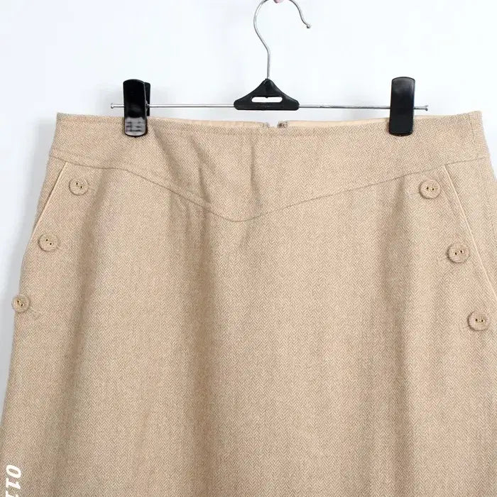 [BUNJANG] Beanpole Pleated Wool Skirt / 여성70/ 텍새 빈폴 주름 모직스커트