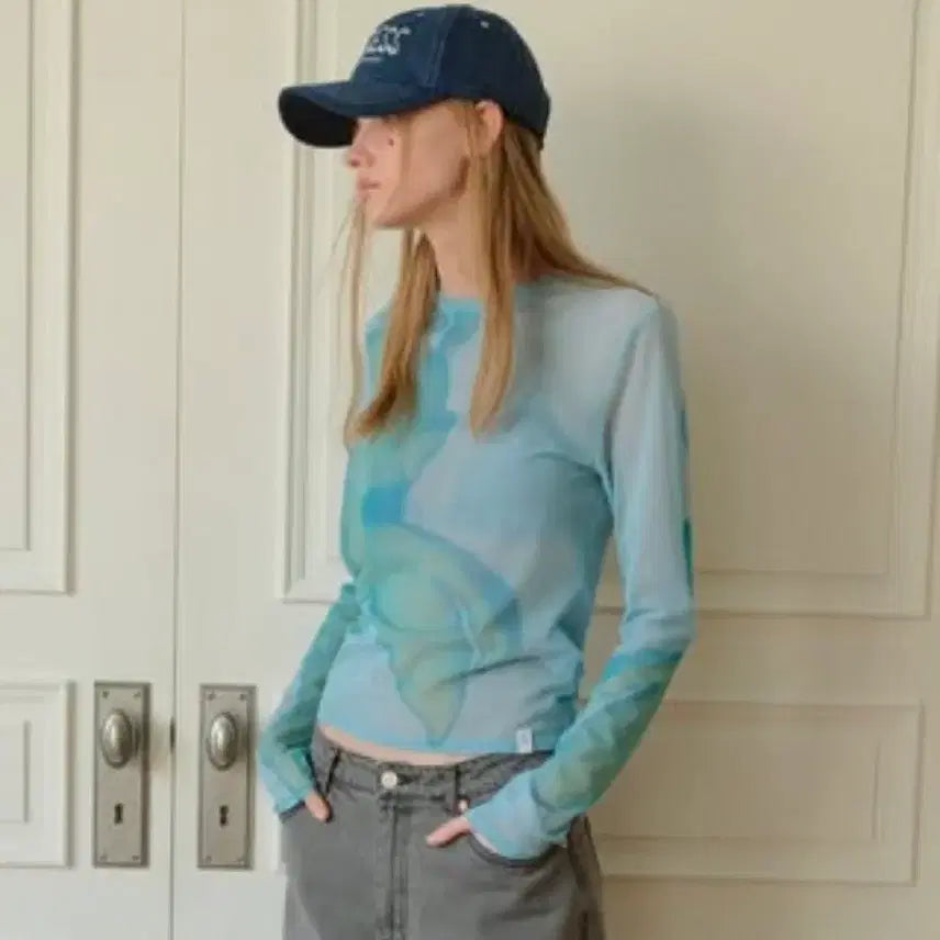 [BUNJANG] Picsess Flower Mesh Top / 파이시스 picsess 플라워 메쉬 탑