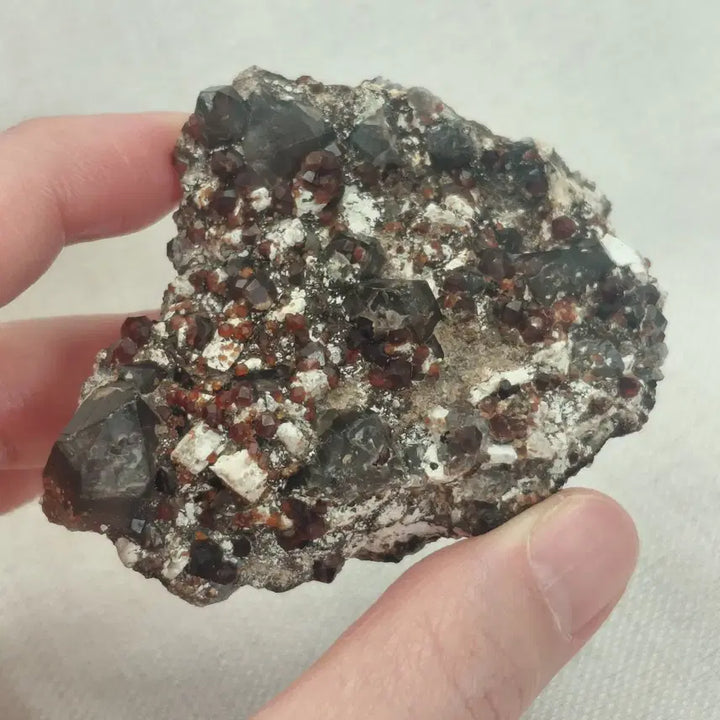 [BUNJANG] Garnet Black Quartz Mini Cluster / 가넷 흑수정 미니 클러스터 (영상있음)