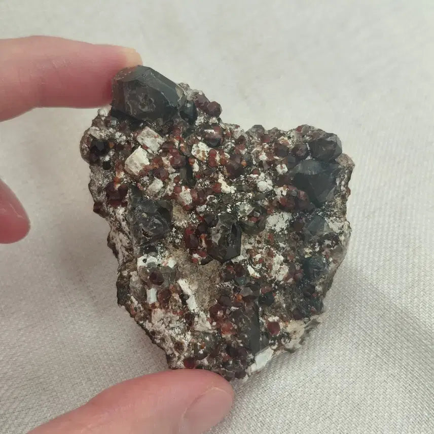 [BUNJANG] Garnet Black Quartz Mini Cluster / 가넷 흑수정 미니 클러스터 (영상있음)