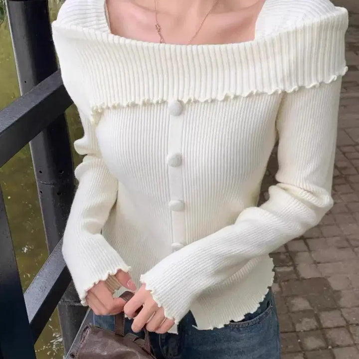 [BUNJANG] Off-Shoulder Knit / 오프숄더 니트