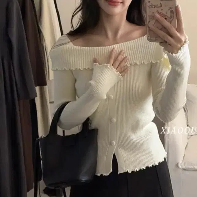 [BUNJANG] Off-Shoulder Knit / 오프숄더 니트