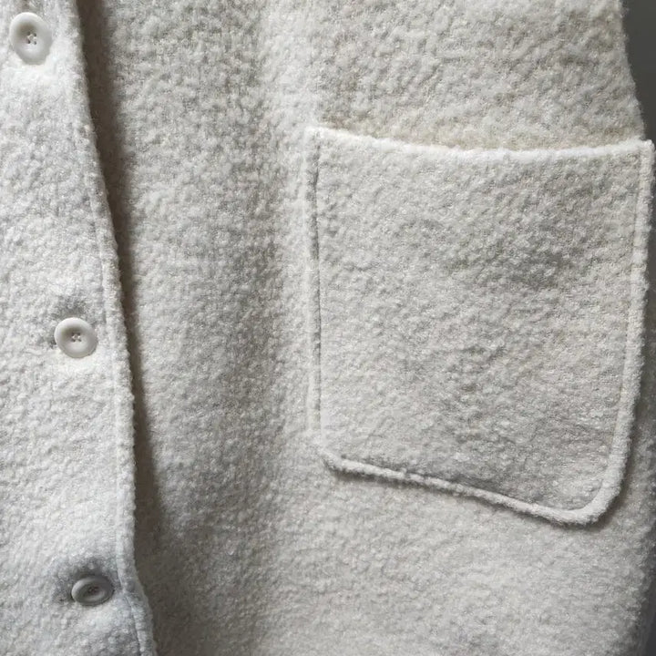 [BUNJANG] OveR Alpaca Boucle Merino Wool Half Mac Coat / 오브에르 알파카 부클 메리노울 하프 맥코트