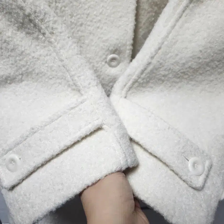 [BUNJANG] OveR Alpaca Boucle Merino Wool Half Mac Coat / 오브에르 알파카 부클 메리노울 하프 맥코트