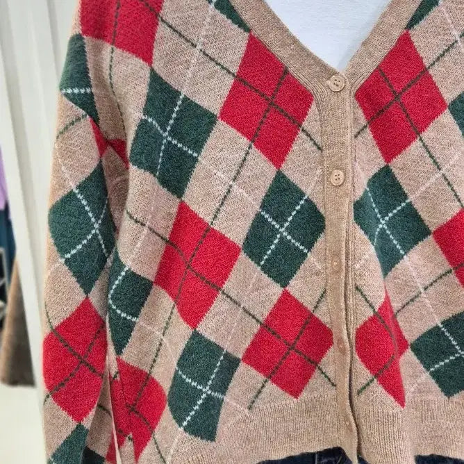 [BUNJANG] Argyle Cardigan Coord Set / [재고정리] 아가일 가디건 코디세트 30%할인 + 현금추가할인