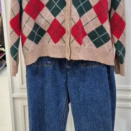 [BUNJANG] Argyle Cardigan Coord Set / [재고정리] 아가일 가디건 코디세트 30%할인 + 현금추가할인