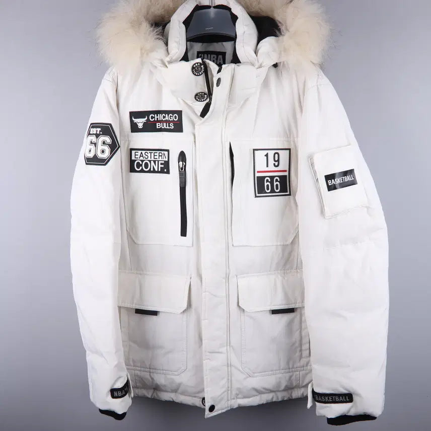 [BUNJANG] NBA Chicago Bulls Silicone Patch Down Jacket (XL) / NBA 시카고 불스 실리콘 패치 4포켓 태양 다운 점퍼 (XL)