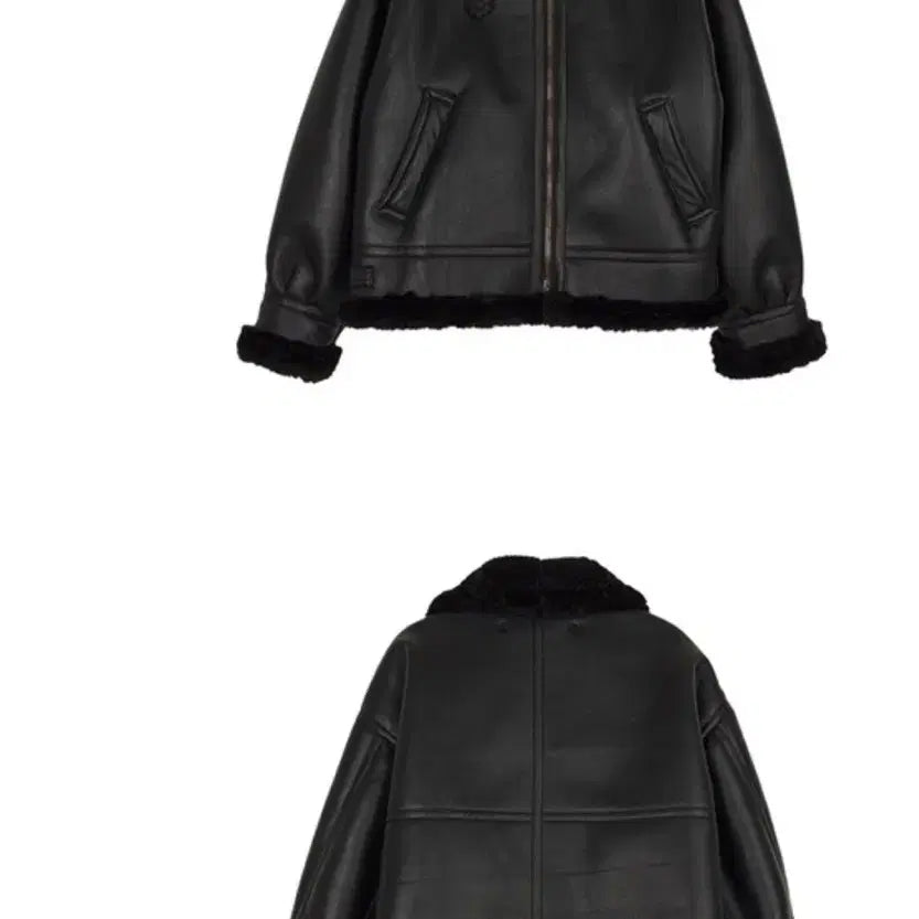 [BUNJANG] Bymono Leather Oversized Mustang Jacket / 바이모노 레더 오버핏 무스탕 블랙 (L-2XL) 새제품