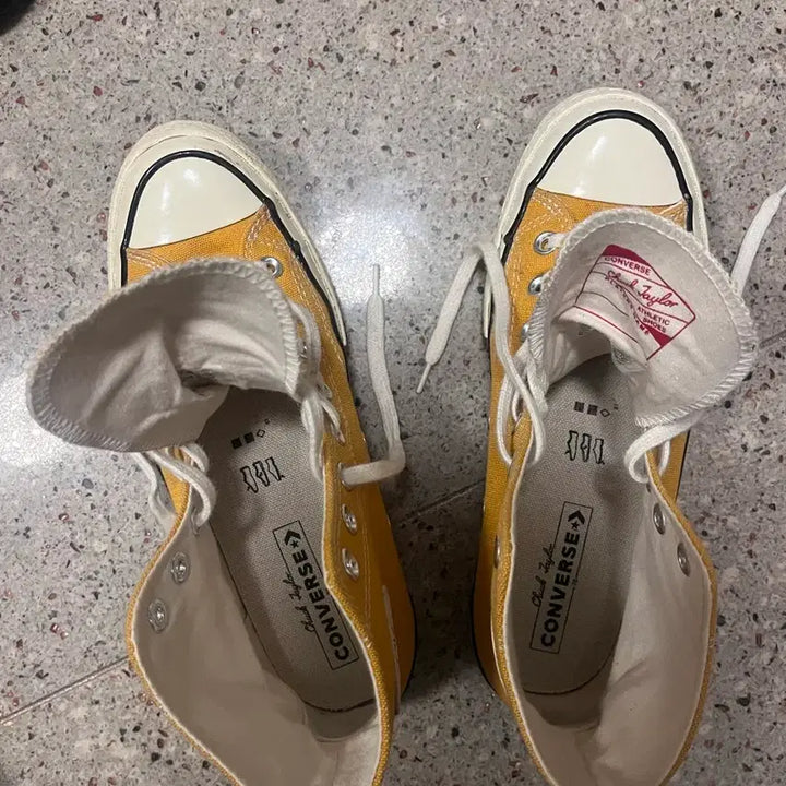 [BUNJANG] Converse Chuck 70 High Yellow Sneakers / 컨버스 척70 하이 옐로우 260