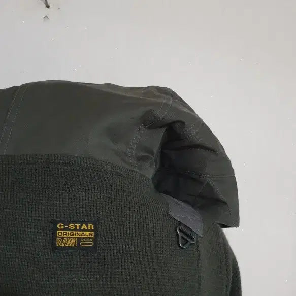 [SOLD OUT] 정품 지 스타 로우 카키색 후드 니트 자켓