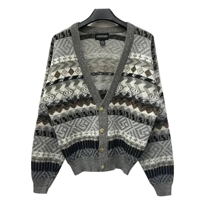 [BUNJANG] Vintage Nordic Knit Cardigan (M) / 90s VTG 빈티지 노르딕 니트 가디건 M