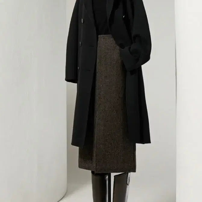 [SOLD OUT] 한섬 래트[셋업] 핸드메이드 알파카 코트&스커트