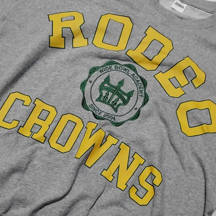 [BUNJANG] Rodeo Crowns Academy Oversized Sweatshirt / [FREE] 로데오 크라운즈 아카데미 오버핏 맨투맨 (그레이)