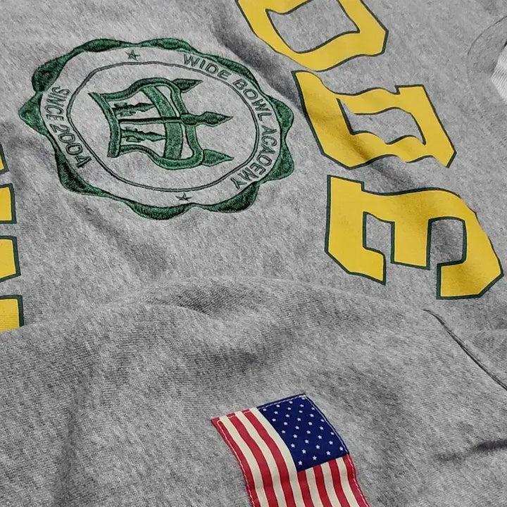 [BUNJANG] Rodeo Crowns Academy Oversized Sweatshirt / [FREE] 로데오 크라운즈 아카데미 오버핏 맨투맨 (그레이)