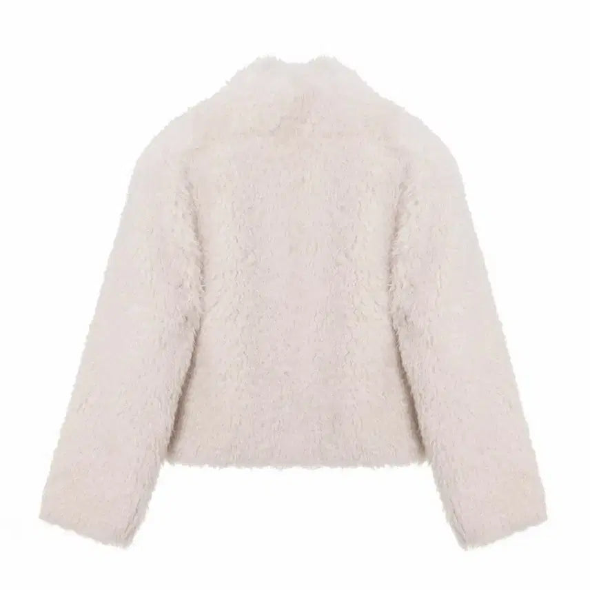 [BUNJANG] Loeuvre Fox Fur High Neck Short Jacket (Size 2) / [루에브르] 폭스퍼 하이넥 숏자켓 (사이즈2)