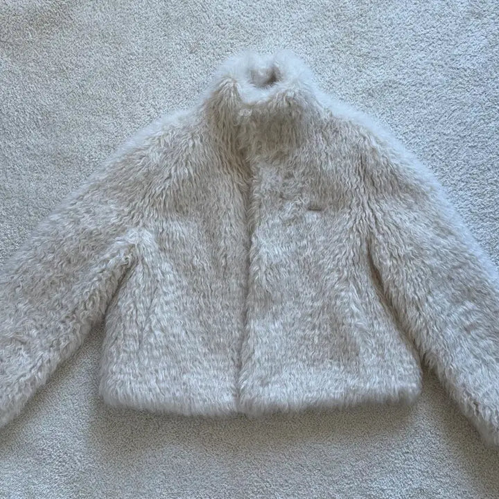 [BUNJANG] Loeuvre Fox Fur High Neck Short Jacket (Size 2) / [루에브르] 폭스퍼 하이넥 숏자켓 (사이즈2)