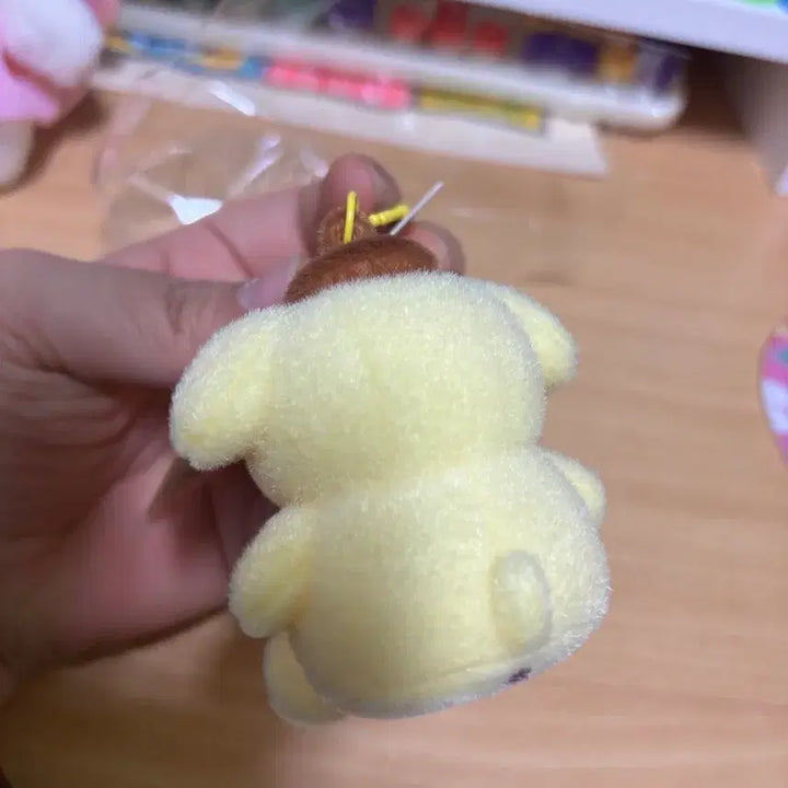 [BUNJANG] Sanrio Pompompurin Fluffy Floaty Doll Keyring / 산리오 플로키 후로킹 폼폼푸린 인형 키링