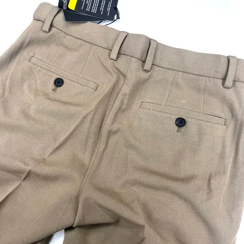 [SOLD OUT] 무탠다드 테이퍼드 히든 밴딩 크롭 슬렉스 더스티 베이지