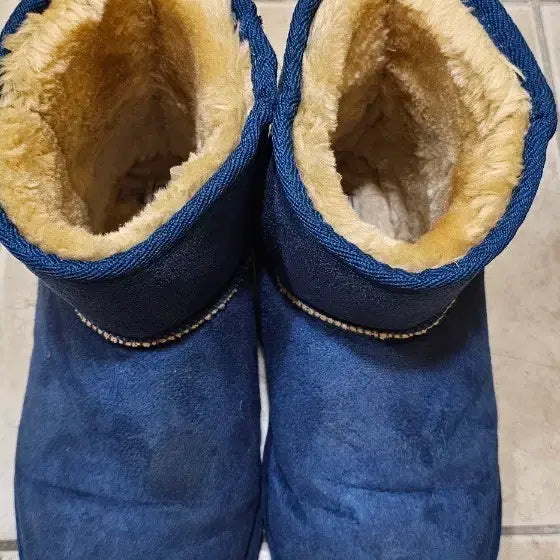 [BUNJANG] Shoopen Blue Fur Lined Boots / 슈펜 블루퍼 안감털부츠