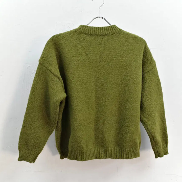[BUNJANG] Green Casual Knit Cardigan / green casual knit cardigan coat