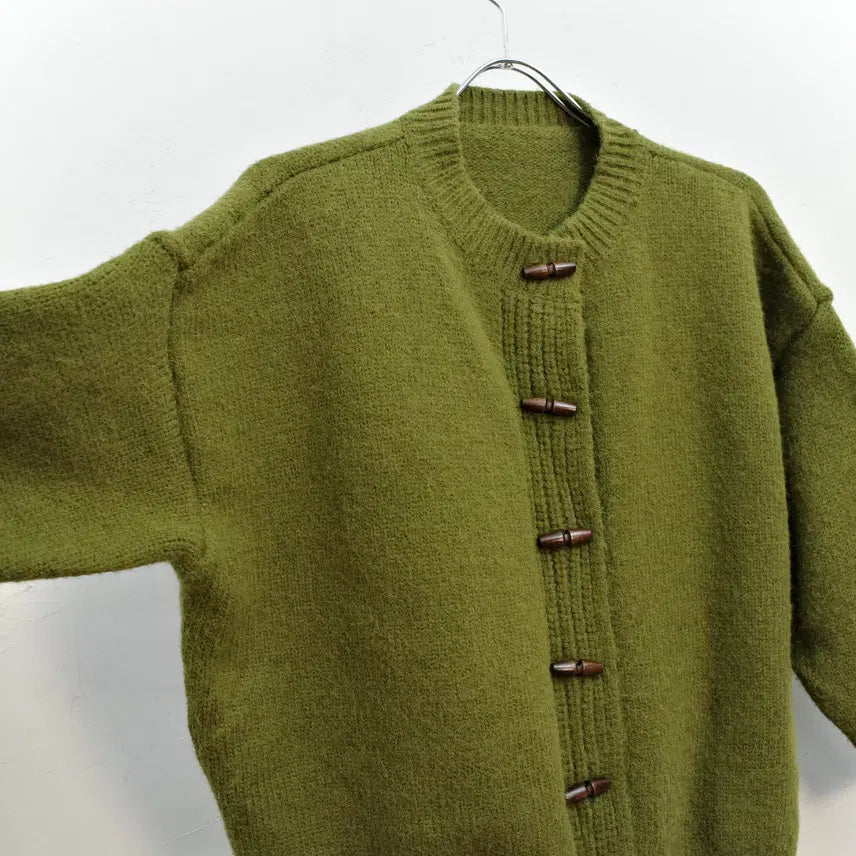 [BUNJANG] Green Casual Knit Cardigan / green casual knit cardigan coat