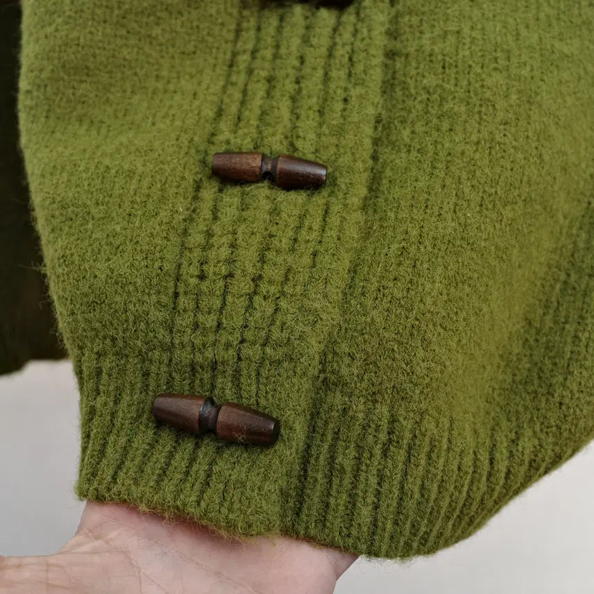 [BUNJANG] Green Casual Knit Cardigan / green casual knit cardigan coat