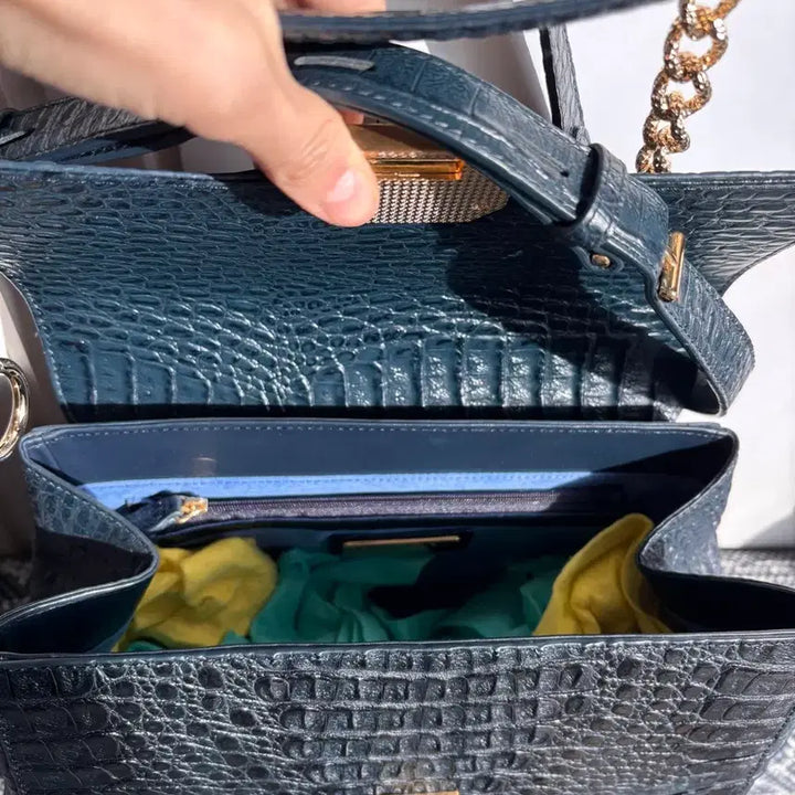 [BUNJANG] ZARMOI Crocodile Leather Shoulder Bag / ZARMOI 잘모이 악어가죽 숄더백