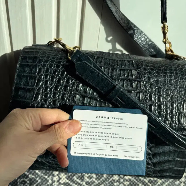 [BUNJANG] ZARMOI Crocodile Leather Shoulder Bag / ZARMOI 잘모이 악어가죽 숄더백
